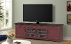 Cranberry Red Country Chic 92 Inch TV Stand - Americana