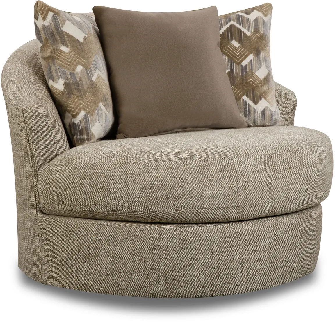 Contemporary Birch Tan Swivel Tub Chair - Rally-1
