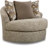 Contemporary Birch Tan Swivel Tub Chair - Rally