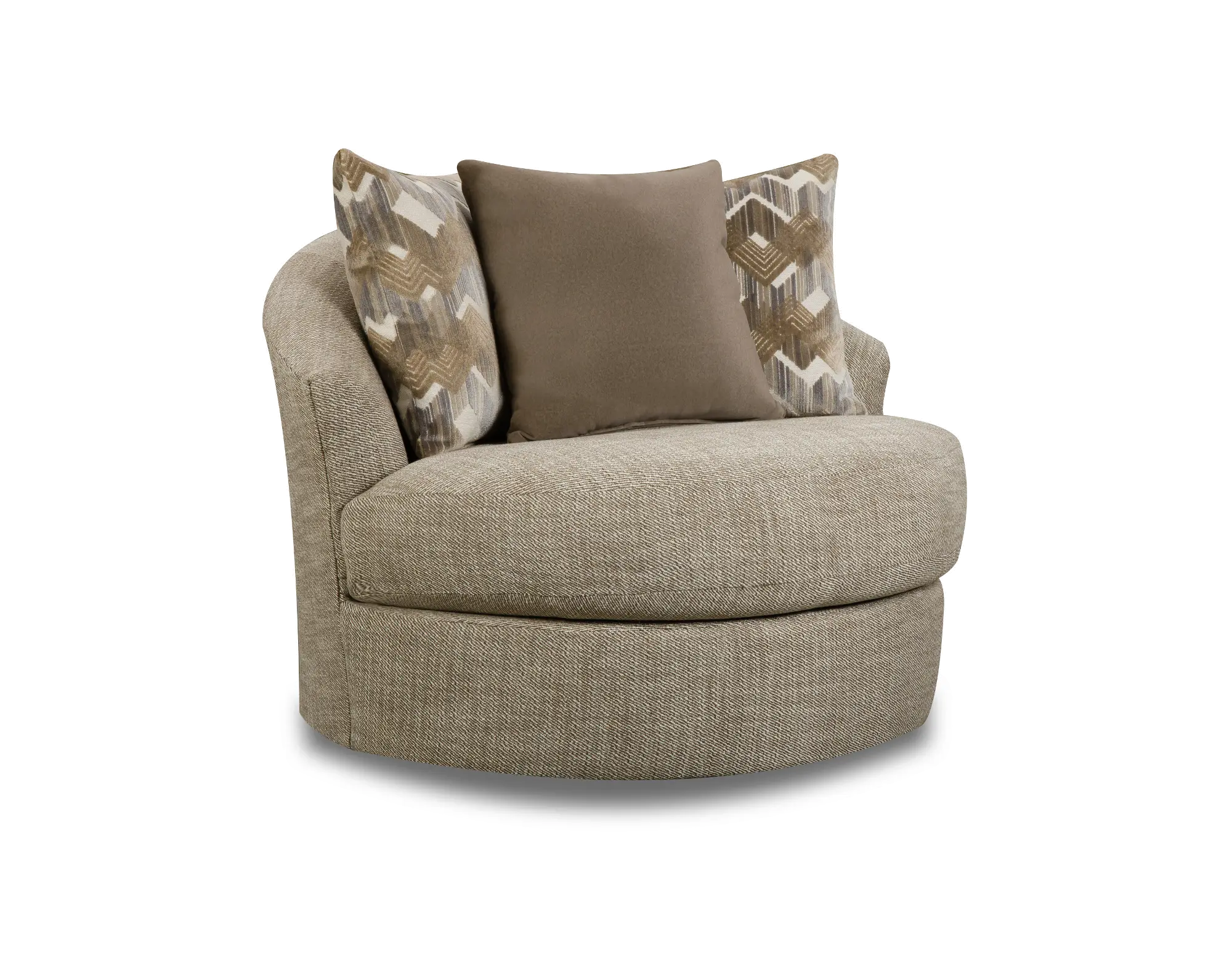 Contemporary Birch Tan Swivel Tub Chair - Rally-2