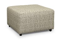 Plaid Berber Beige Cocktail Ottoman - Celadon