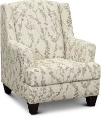 Traditional Linen White Accent Chair - Celadon