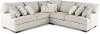 Beige 2 Piece Sectional Sofa with RAF Loveseat - Celadon
