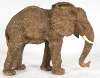 10 Inch Wood Tone Elephant Figurine Sculpture