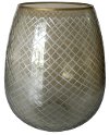 12 Inch Brown Lattice Etched Vase