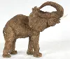 12 Inch Wood Tone Elephant Figurine Sculpture