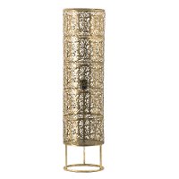 31 Inch Bronze and Gold Metal Cutwork Lamp