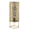 21 Inch Bronze and Gold Metal Cutwork Lamp