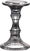 Clearance 6 Inch Smoke Gray Glass Candle Holder