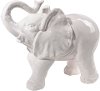 White Ceramic Elephant Sculpture
