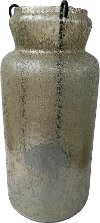 19 Inch Smoked Brown Glass Candle Holder