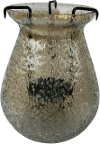 10 Inch Smoked Brown Glass Candle Holder