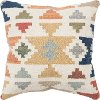 Multi Color Wool Throw Pillow