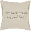Clearance My Soul Loves Natural Beige Cotton Throw Pillow