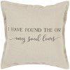 My Soul Loves Natural Beige Cotton Throw Pillow