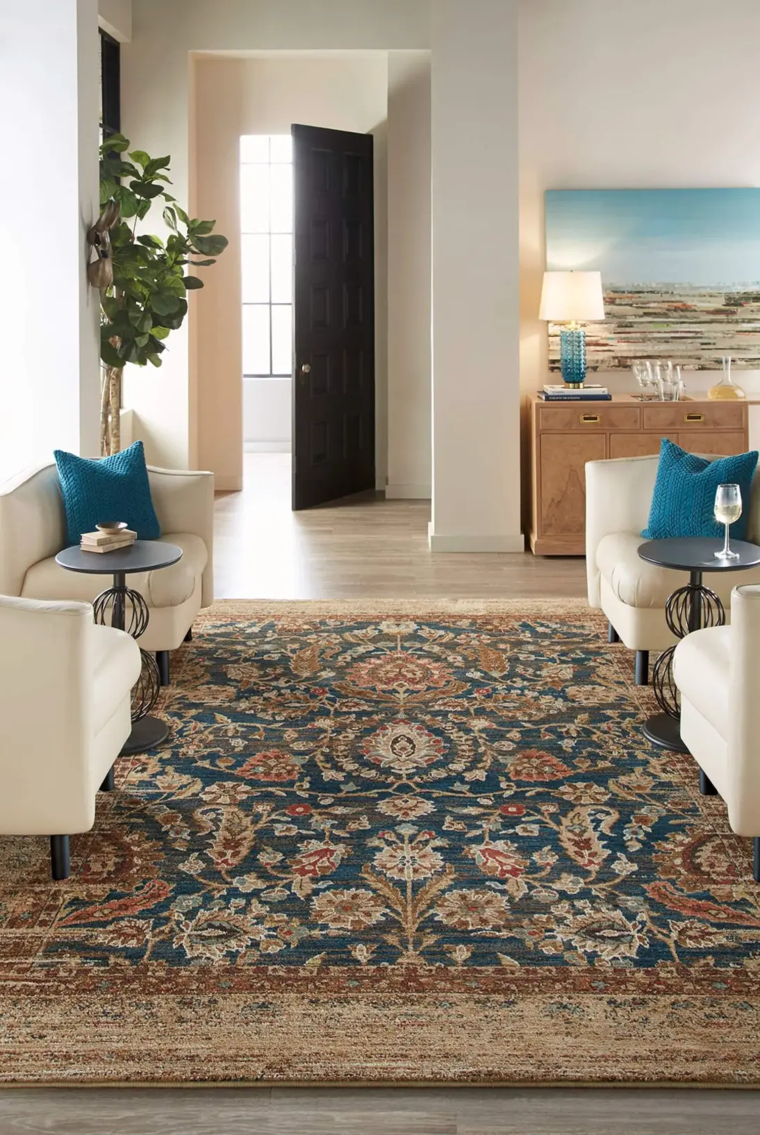 90666-10034 5 x 8 Medium Charax Gold Area Rug - Spice Market-2