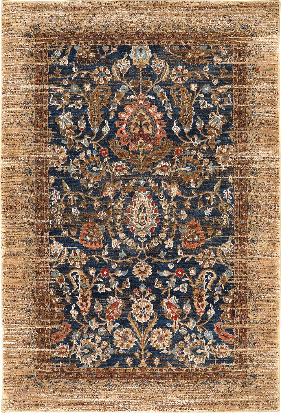 90666-10034 8 x 11 Large Charax Gold Area Rug - Spice Market-1