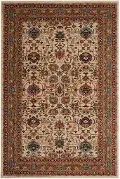 90936-70038/5X8CREAM Spice Market 5 x 8 Keralam Cream and Red Area Rug