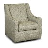 1580SW Contemporary Gray and Teal Swivel Chair