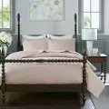 Blush Pink Queen Serene 3 Piece Bedding Collection