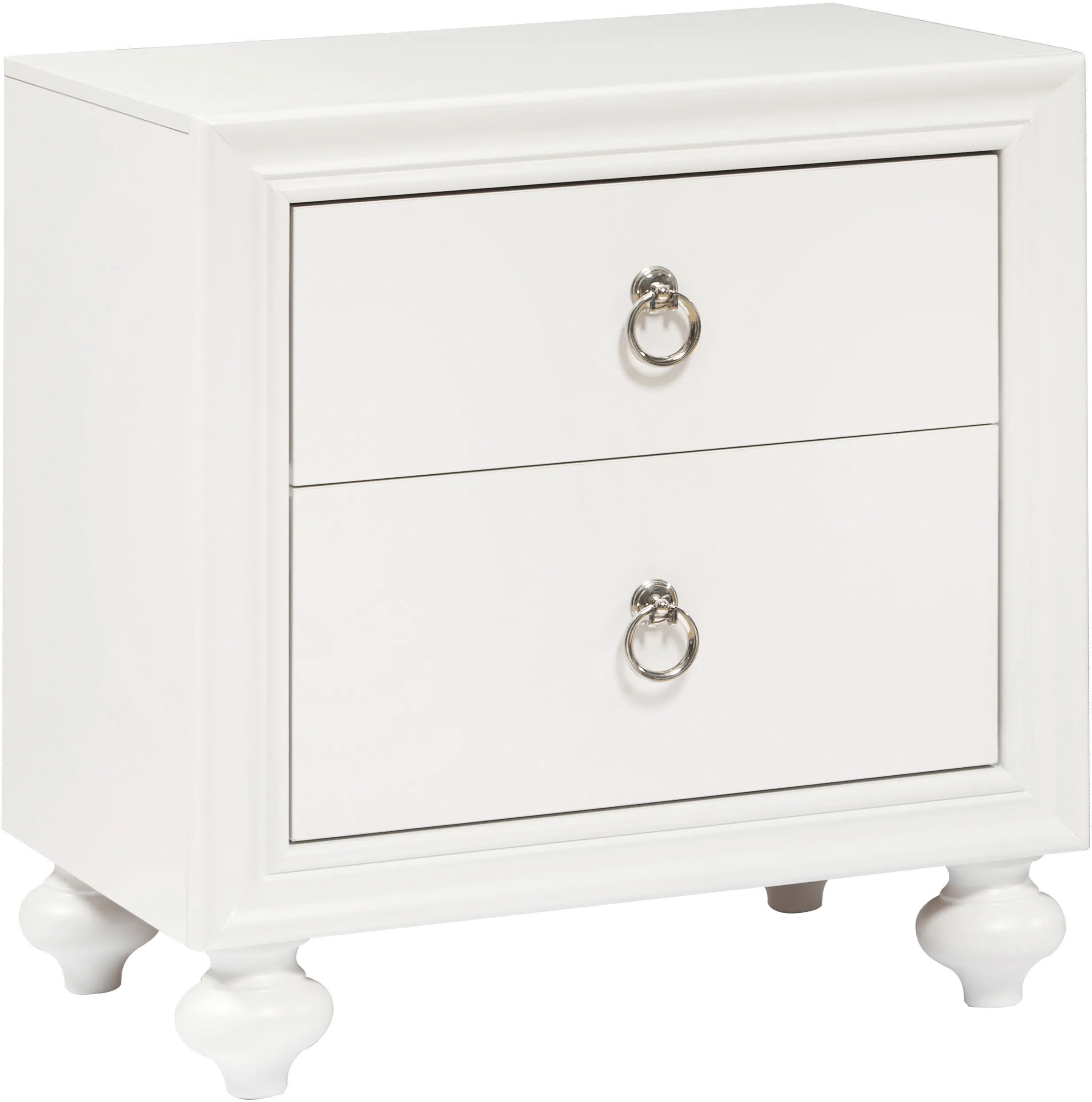 Bella White Nightstand-2