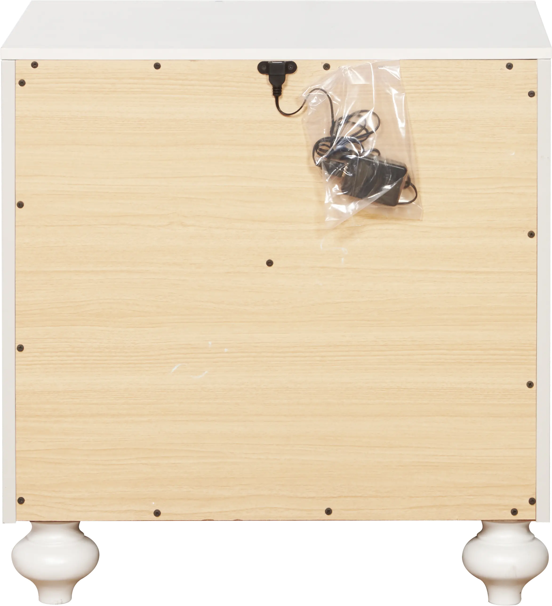 Bella White Nightstand-4