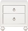 Traditional White Nightstand - Bella