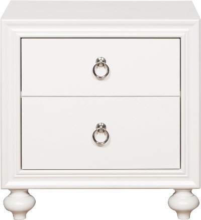 Traditional White Nightstand - Bella