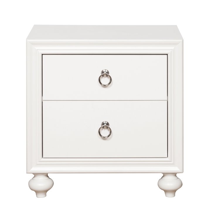 Traditional White Nightstand - Bella