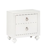 Traditional White Nightstand - Bella-2