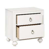 Traditional White Nightstand - Bella-3