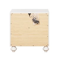 Traditional White Nightstand - Bella-4