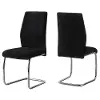 Black and Chrome Dining Room Chair (Set of 2) - Angles