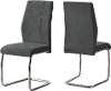 Gray and Chrome Dining Room Chair (Set of 2) - Angles