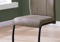 Contemporary Taupe and Black Dining Room Chair (Set of 2) - Angles-2
