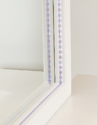 Traditional White Mirror with LED Lights - Bella-2