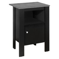 Accent Table with Storage - Black and Gray-3