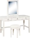 Traditional White Vanity Set with LED Lights - Bella