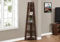 Traditional Cherry Finish Corner Bookcase