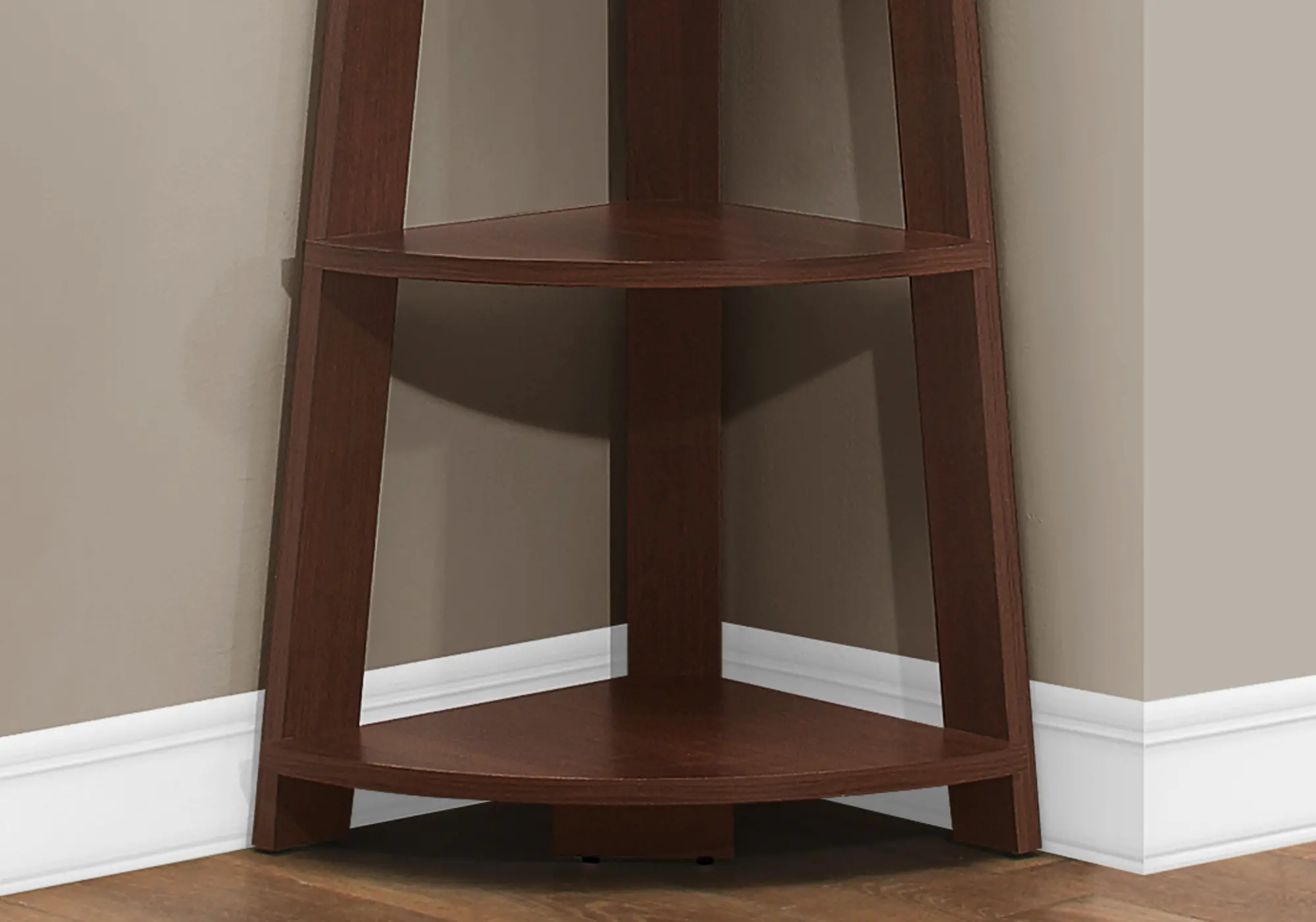 Traditional Cherry Finish Corner Bookcase-2