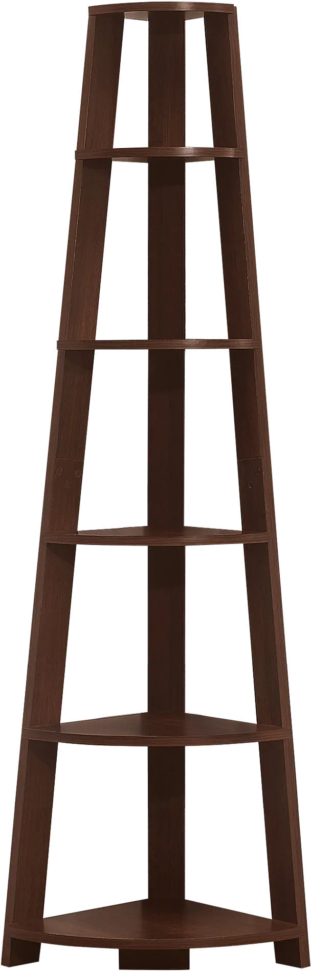 Traditional Cherry Finish Corner Bookcase-3