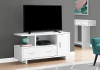 White Storage TV Stand