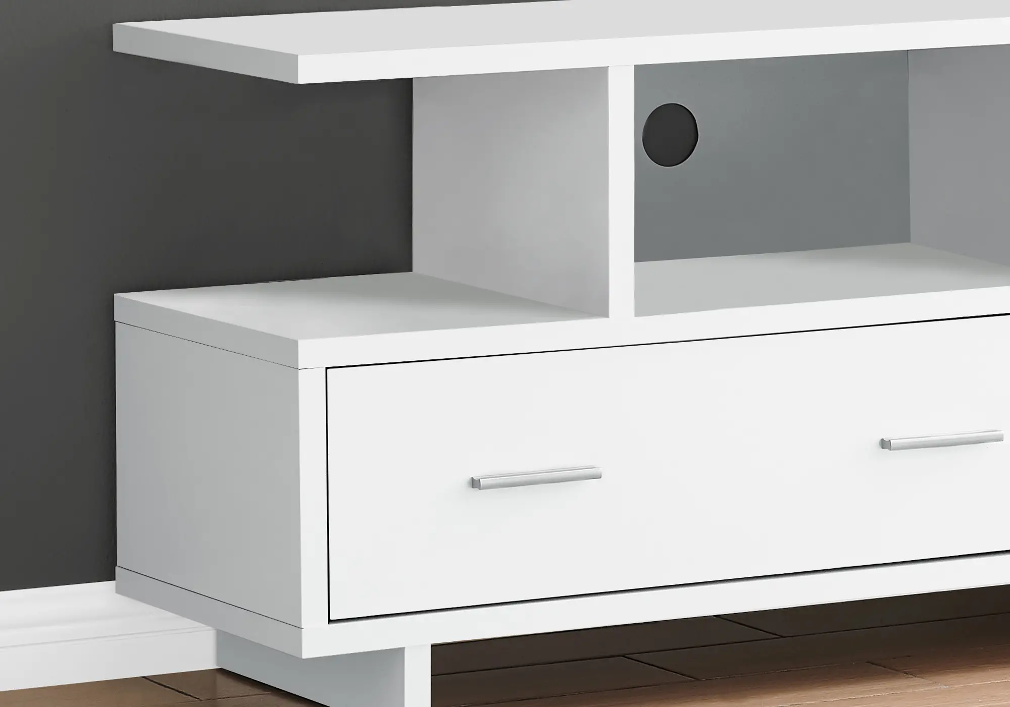 White Storage TV Stand-2