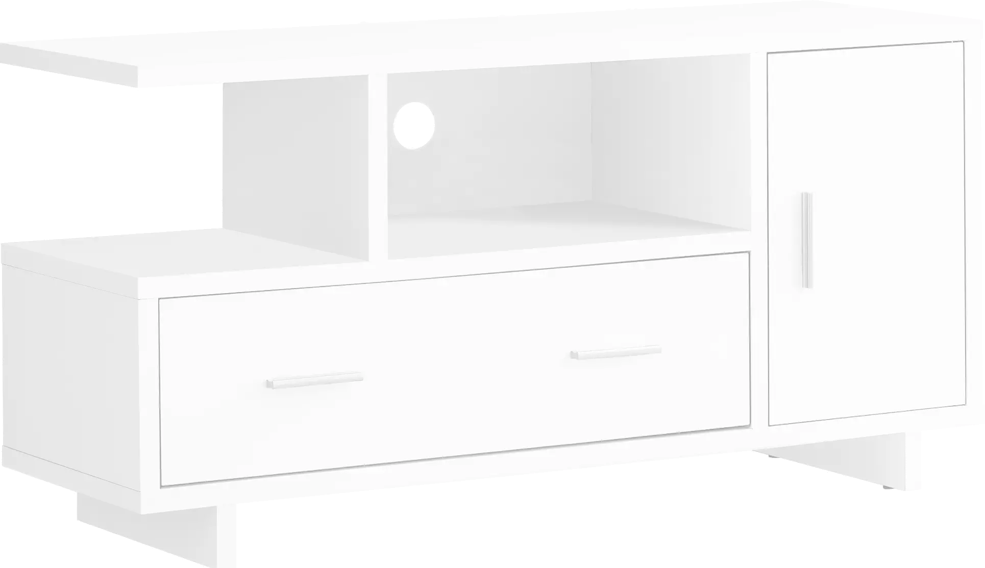 White Storage TV Stand-4