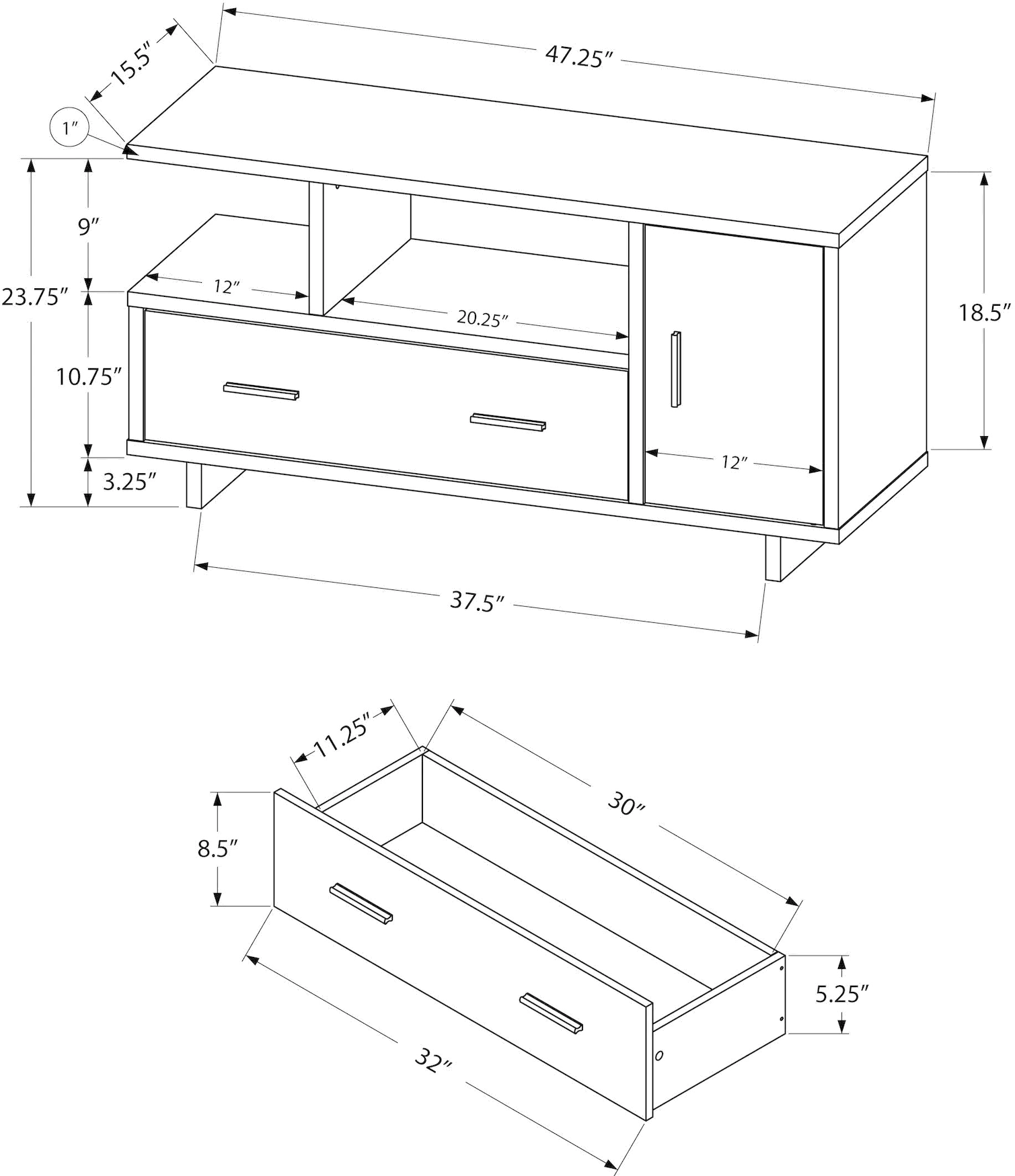 White Storage TV Stand-6