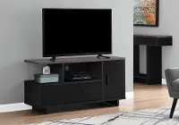 Black and Gray Storage TV Stand