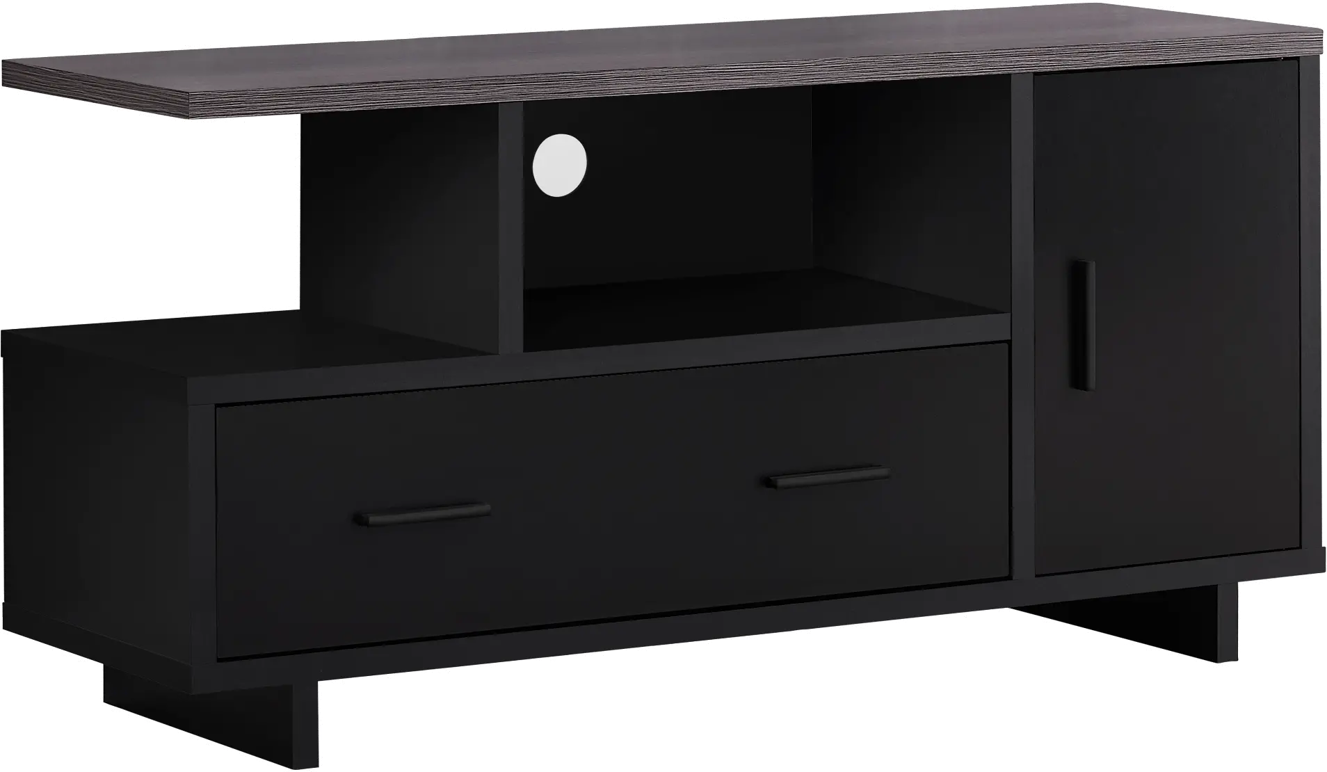 Black and Gray Storage TV Stand-2