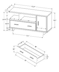 Dark Taupe Storage TV Stand-2