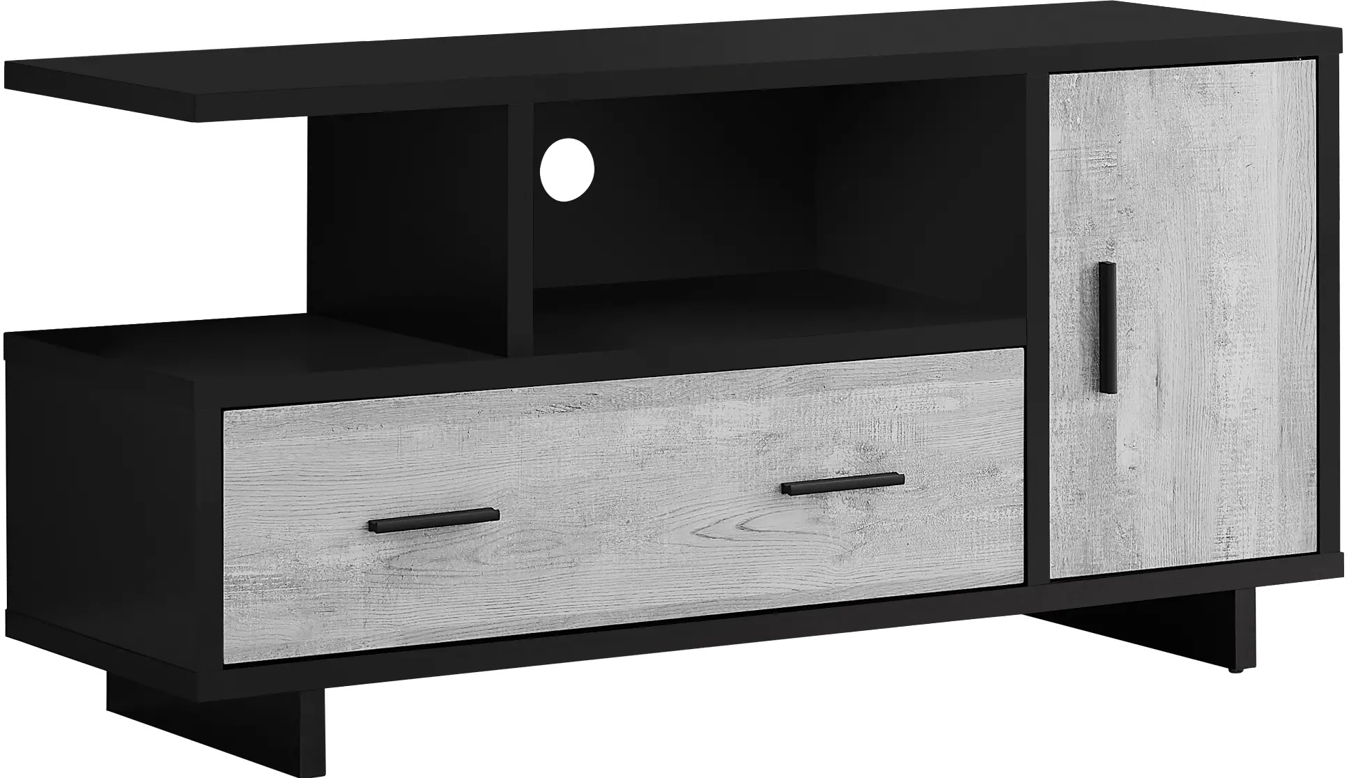 Modern Black and Gray TV Stand-2