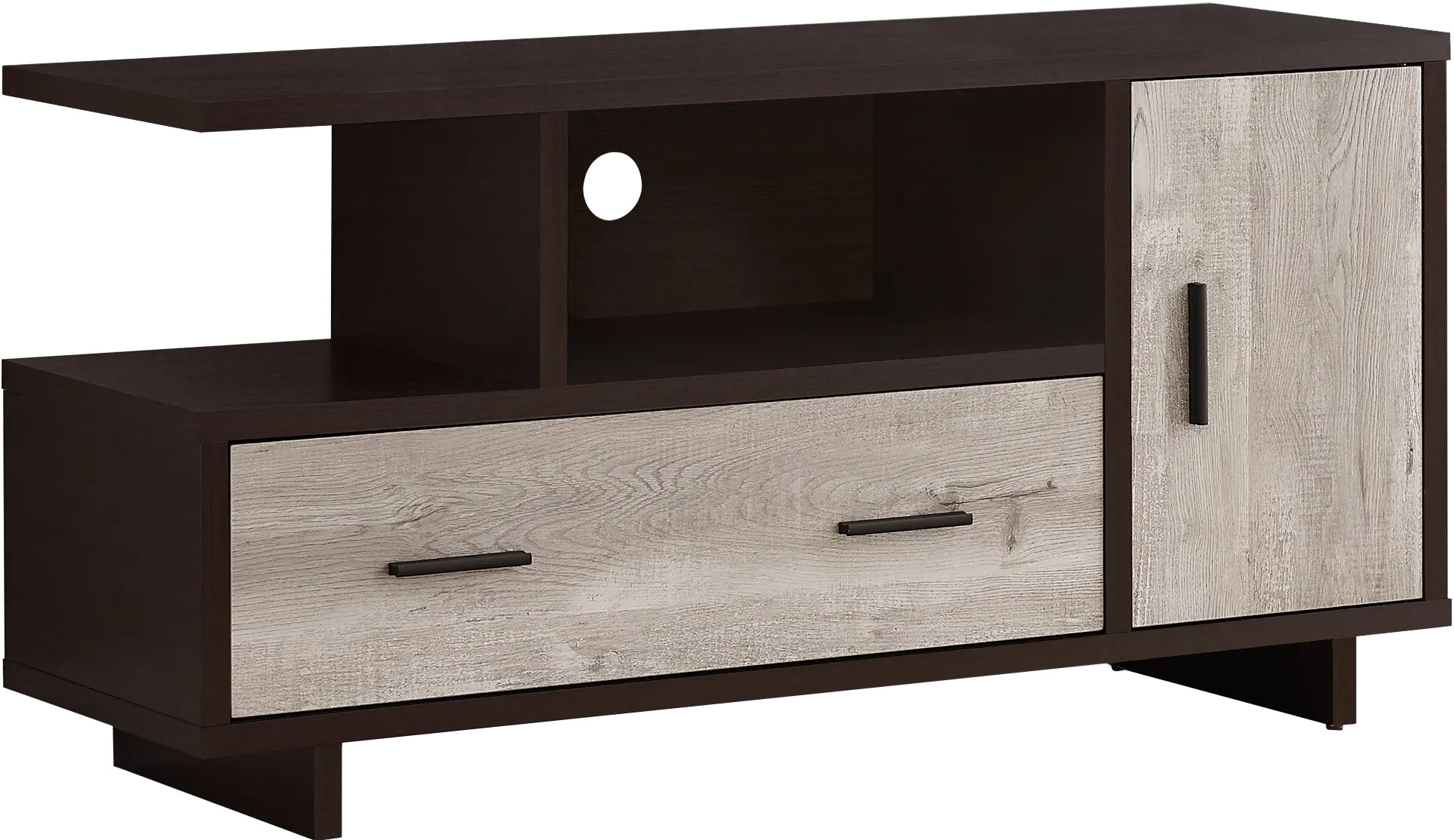 Modern Cappuccino and Taupe TV Stand-2